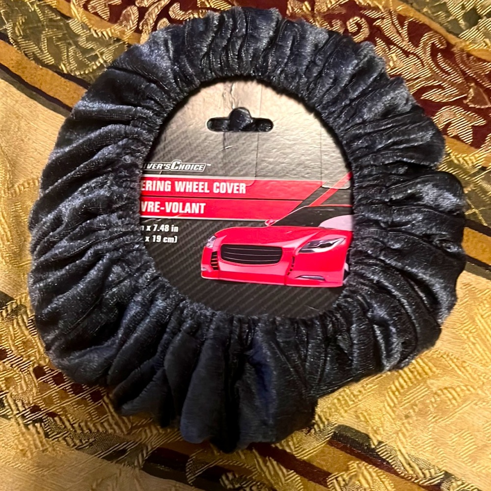 🔥VELVET GREY UNIVERSAL STEERING WHEEL COVER